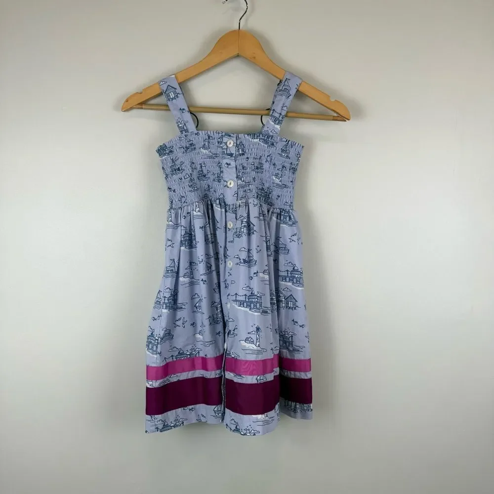 Matilda Jane Girl's Wonderful Parade Boardwalk Sailboats Dress Size 6 D1567